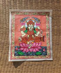 Orissa Pattachitra-Off-white-Hand-painted-Pattachitra Painting